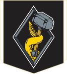 Eldritch Foundry hammer-and-dragon emblem